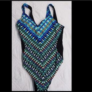 Multicolor One-Piece Target Swimsuit